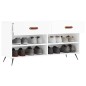 vidaXL Schuhbank Hochglanz-Weiß 102x35x55 cm Holzwerkstoff vidaXL Schuhbank Hochglanz-Weiß 102x35x55 cm Holzwerkstoff
