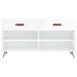 vidaXL Schuhbank Hochglanz-Weiß 102x35x55 cm Holzwerkstoff vidaXL Schuhbank Hochglanz-Weiß 102x35x55 cm Holzwerkstoff