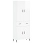 Highboard Hochglanz-Weiß 69,5x34x180 cm Holzwerkstoff Highboard Hochglanz-Weiß 69,5x34x180 cm Holzwerkstoff