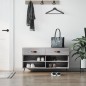 vidaXL Schuhbank Grau Sonoma 102x35x55 cm Holzwerkstoff vidaXL Schuhbank Grau Sonoma 102x35x55 cm Holzwerkstoff