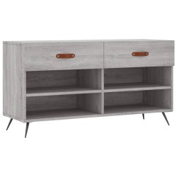 vidaXL Schuhbank Grau Sonoma 102x35x55 cm Holzwerkstoff