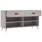vidaXL Schuhbank Grau Sonoma 102x35x55 cm Holzwerkstoff vidaXL Schuhbank Grau Sonoma 102x35x55 cm Holzwerkstoff