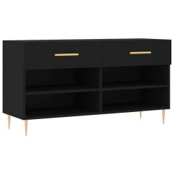 vidaXL Schuhbank Schwarz 102x35x55 cm Holzwerkstoff