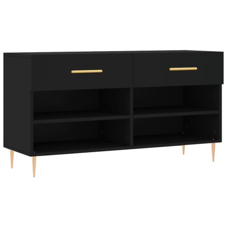 vidaXL Schuhbank Schwarz 102x35x55 cm Holzwerkstoff