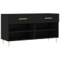vidaXL Schuhbank Schwarz 102x35x55 cm Holzwerkstoff vidaXL Schuhbank Schwarz 102x35x55 cm Holzwerkstoff