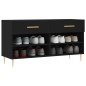 vidaXL Schuhbank Schwarz 102x35x55 cm Holzwerkstoff vidaXL Schuhbank Schwarz 102x35x55 cm Holzwerkstoff