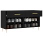 vidaXL Schuhbank Schwarz 102x35x55 cm Holzwerkstoff vidaXL Schuhbank Schwarz 102x35x55 cm Holzwerkstoff