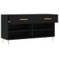 vidaXL Schuhbank Schwarz 102x35x55 cm Holzwerkstoff vidaXL Schuhbank Schwarz 102x35x55 cm Holzwerkstoff