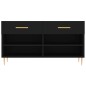 vidaXL Schuhbank Schwarz 102x35x55 cm Holzwerkstoff vidaXL Schuhbank Schwarz 102x35x55 cm Holzwerkstoff