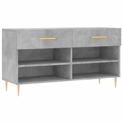 vidaXL Schuhbank Betongrau 102x35x55 cm Holzwerkstoff