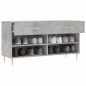 vidaXL Schuhbank Betongrau 102x35x55 cm Holzwerkstoff vidaXL Schuhbank Betongrau 102x35x55 cm Holzwerkstoff