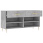 vidaXL Schuhbank Betongrau 102x35x55 cm Holzwerkstoff vidaXL Schuhbank Betongrau 102x35x55 cm Holzwerkstoff