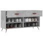 vidaXL Schuhbank Betongrau 102x35x55 cm Holzwerkstoff vidaXL Schuhbank Betongrau 102x35x55 cm Holzwerkstoff
