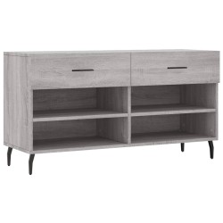 vidaXL Schuhbank Grau Sonoma 102x35x55 cm Holzwerkstoff