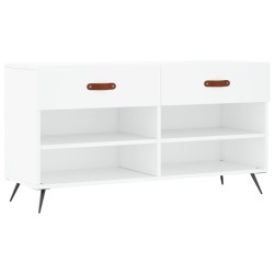 vidaXL Schuhbank Weiß 102x35x55 cm Holzwerkstoff