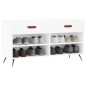 vidaXL Schuhbank Weiß 102x35x55 cm Holzwerkstoff vidaXL Schuhbank Weiß 102x35x55 cm Holzwerkstoff