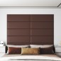 vidaXL Wandpaneele 12 Stk. Braun 90x30 cm Kunstleder 3,24 m² vidaXL Wandpaneele 12 Stk. Braun 90x30 cm Kunstleder 3,24 m²