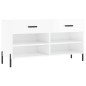vidaXL Schuhbank Hochglanz-Weiß 102x35x55 cm Holzwerkstoff vidaXL Schuhbank Hochglanz-Weiß 102x35x55 cm Holzwerkstoff