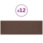 vidaXL Wandpaneele 12 Stk. Braun 90x30 cm Kunstleder 3,24 m² vidaXL Wandpaneele 12 Stk. Braun 90x30 cm Kunstleder 3,24 m²