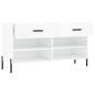 vidaXL Schuhbank Hochglanz-Weiß 102x35x55 cm Holzwerkstoff vidaXL Schuhbank Hochglanz-Weiß 102x35x55 cm Holzwerkstoff