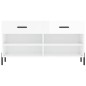 vidaXL Schuhbank Hochglanz-Weiß 102x35x55 cm Holzwerkstoff vidaXL Schuhbank Hochglanz-Weiß 102x35x55 cm Holzwerkstoff