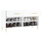 vidaXL Schuhbank Hochglanz-Weiß 102x35x55 cm Holzwerkstoff vidaXL Schuhbank Hochglanz-Weiß 102x35x55 cm Holzwerkstoff