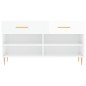 vidaXL Schuhbank Hochglanz-Weiß 102x35x55 cm Holzwerkstoff vidaXL Schuhbank Hochglanz-Weiß 102x35x55 cm Holzwerkstoff