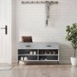 vidaXL Schuhbank Betongrau 102x35x55 cm Holzwerkstoff vidaXL Schuhbank Betongrau 102x35x55 cm Holzwerkstoff