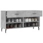 vidaXL Schuhbank Betongrau 102x35x55 cm Holzwerkstoff vidaXL Schuhbank Betongrau 102x35x55 cm Holzwerkstoff