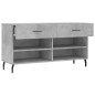 vidaXL Schuhbank Betongrau 102x35x55 cm Holzwerkstoff vidaXL Schuhbank Betongrau 102x35x55 cm Holzwerkstoff