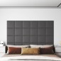 Wandpaneele 12 Stk. Grau 30x30 cm Kunstleder 1,08 m² Wandpaneele 12 Stk. Grau 30x30 cm Kunstleder 1,08 m²