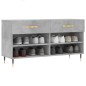 vidaXL Schuhbank Betongrau 102x35x55 cm Holzwerkstoff vidaXL Schuhbank Betongrau 102x35x55 cm Holzwerkstoff