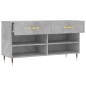 vidaXL Schuhbank Betongrau 102x35x55 cm Holzwerkstoff vidaXL Schuhbank Betongrau 102x35x55 cm Holzwerkstoff
