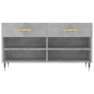 vidaXL Schuhbank Betongrau 102x35x55 cm Holzwerkstoff vidaXL Schuhbank Betongrau 102x35x55 cm Holzwerkstoff