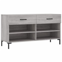 vidaXL Schuhbank Grau Sonoma 102x35x55 cm Holzwerkstoff