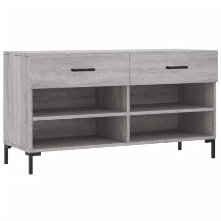 vidaXL Schuhbank Grau Sonoma 102x35x55 cm Holzwerkstoff
