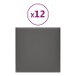 Wandpaneele 12 Stk. Grau 30x30 cm Kunstleder 1,08 m² Wandpaneele 12 Stk. Grau 30x30 cm Kunstleder 1,08 m²