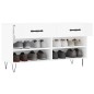 vidaXL Schuhbank Weiß 102x35x55 cm Holzwerkstoff vidaXL Schuhbank Weiß 102x35x55 cm Holzwerkstoff