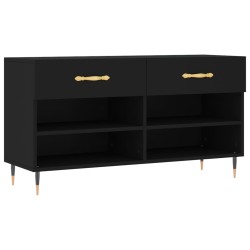vidaXL Schuhbank Schwarz 102x35x55 cm Holzwerkstoff