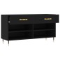 vidaXL Schuhbank Schwarz 102x35x55 cm Holzwerkstoff vidaXL Schuhbank Schwarz 102x35x55 cm Holzwerkstoff