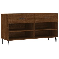 vidaXL Schuhbank Braun Eichen-Optik 102x35x55 cm Holzwerkstoff
