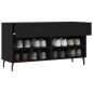 vidaXL Schuhbank Schwarz 102x35x55 cm Holzwerkstoff vidaXL Schuhbank Schwarz 102x35x55 cm Holzwerkstoff