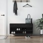 vidaXL Schuhbank Schwarz 102x35x55 cm Holzwerkstoff vidaXL Schuhbank Schwarz 102x35x55 cm Holzwerkstoff