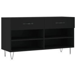 vidaXL Schuhbank Schwarz 102x35x55 cm Holzwerkstoff