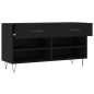 vidaXL Schuhbank Schwarz 102x35x55 cm Holzwerkstoff vidaXL Schuhbank Schwarz 102x35x55 cm Holzwerkstoff