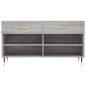 vidaXL Schuhbank Grau Sonoma 102x35x55 cm Holzwerkstoff vidaXL Schuhbank Grau Sonoma 102x35x55 cm Holzwerkstoff