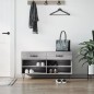 vidaXL Schuhbank Grau Sonoma 102x35x55 cm Holzwerkstoff vidaXL Schuhbank Grau Sonoma 102x35x55 cm Holzwerkstoff