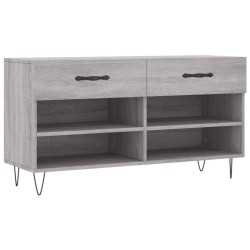 vidaXL Schuhbank Grau Sonoma 102x35x55 cm Holzwerkstoff