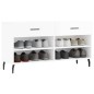 vidaXL Schuhbank Hochglanz-Weiß 102x35x55 cm Holzwerkstoff vidaXL Schuhbank Hochglanz-Weiß 102x35x55 cm Holzwerkstoff