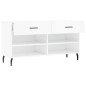 vidaXL Schuhbank Hochglanz-Weiß 102x35x55 cm Holzwerkstoff vidaXL Schuhbank Hochglanz-Weiß 102x35x55 cm Holzwerkstoff